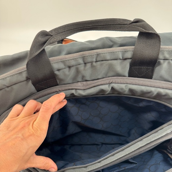 Paul Smith 3Way Briefcase Backpack Men’s Business Bag Khaki Nylon Leather - Picture 5 of 8